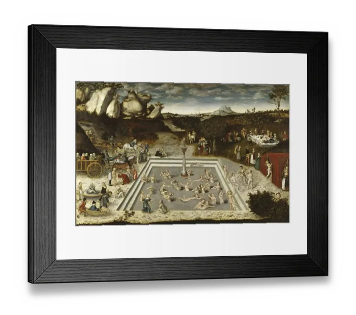 Framed Print : The Fountain of Youth, painting by Lucas Cranach the Elder Framed Print : The Fountain of Youth, painting by Lucas Cranach the Elder