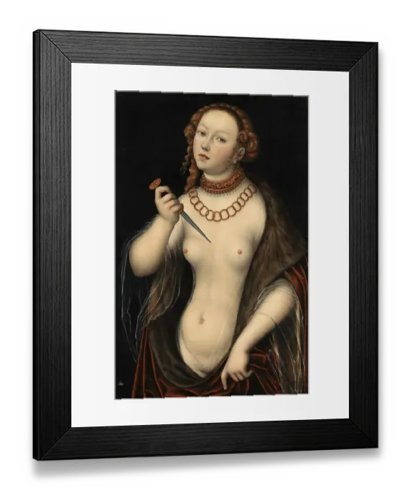 Framed Print : Lucretia with the Dagger, Traditionally the work is considered to be a portrait of Lucretia Borgia Framed Print : Lucretia with the Dagger, Traditionally the work is considered to be a portrait of Lucretia Borgia
