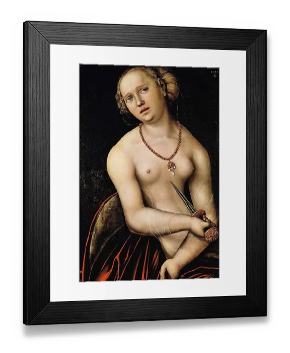 Framed Print : Suicide of Lucretia, Traditionally considered to be a portrait of Lucretia Borgia