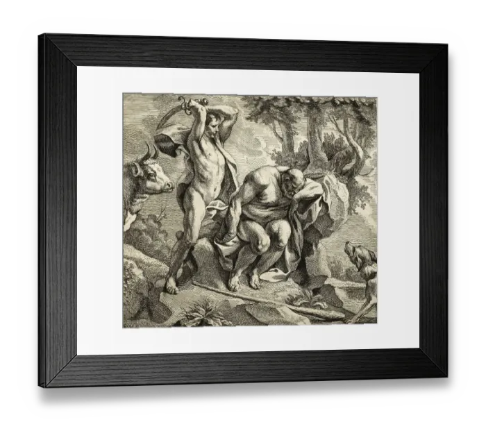 Framed Print : Mercury kills Argus, Zeus sends his messenger Mercury to kill Argus