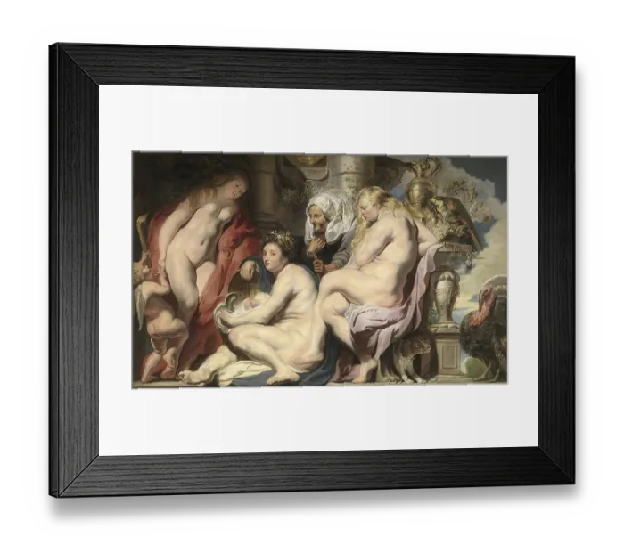 Framed Print : The daughters of Cecrops in search of the child Erichthonius