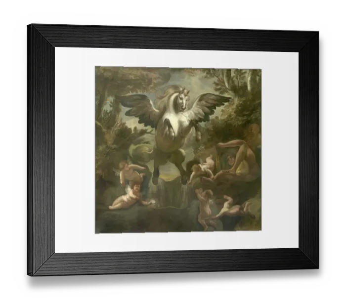 Framed Print : Pegasus, a winged horse, in Greek mythology the child of the sea god Poseidon and the Gorgon Medusa Framed Print : Pegasus, a winged horse, in Greek mythology the child of the sea god Poseidon and the Gorgon Medusa