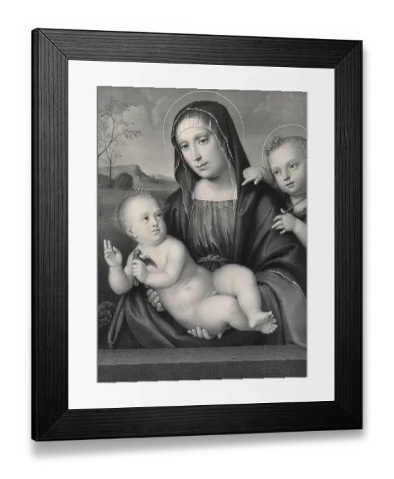 Framed Print : St. Mary, Virgin Mary, with the Christ Child and St