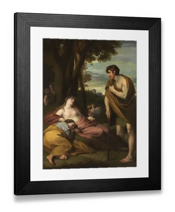 Framed Print : Kymon and Iphigenia, in Greek mythology the eldest daughter of Agamemnon