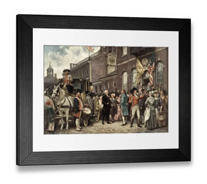 Framed Print : Washington's Inauguration in Philadelphia Framed Print : Washington's Inauguration in Philadelphia