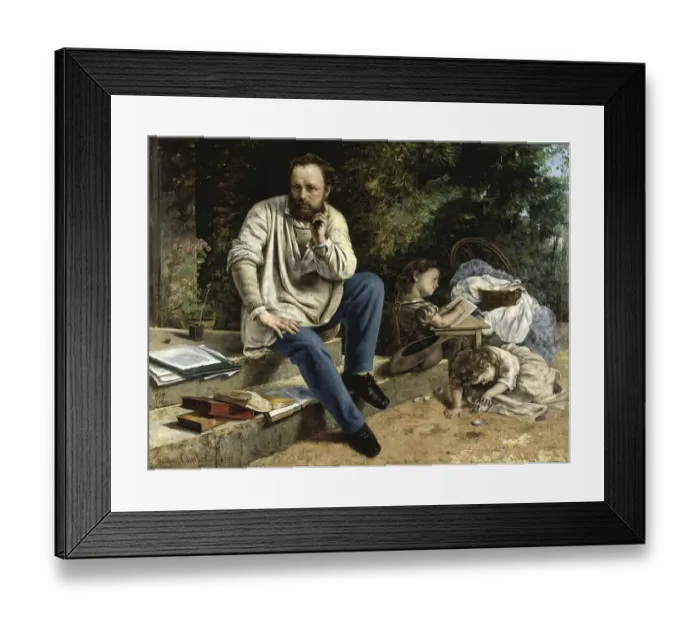 Framed Print : Pierre-Joseph Proudhon and his Children in the Year (1853) Framed Print : Pierre-Joseph Proudhon and his Children in the Year (1853)