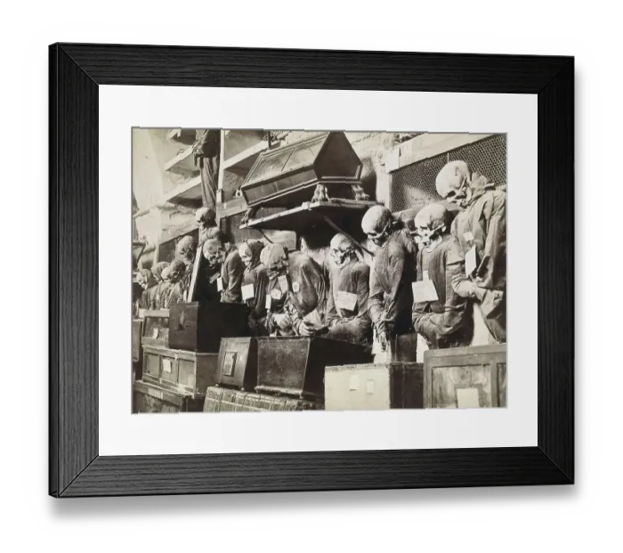Framed Print : The Capuchin Crypt of Palermo, Le Catacombe dei Cappuccini