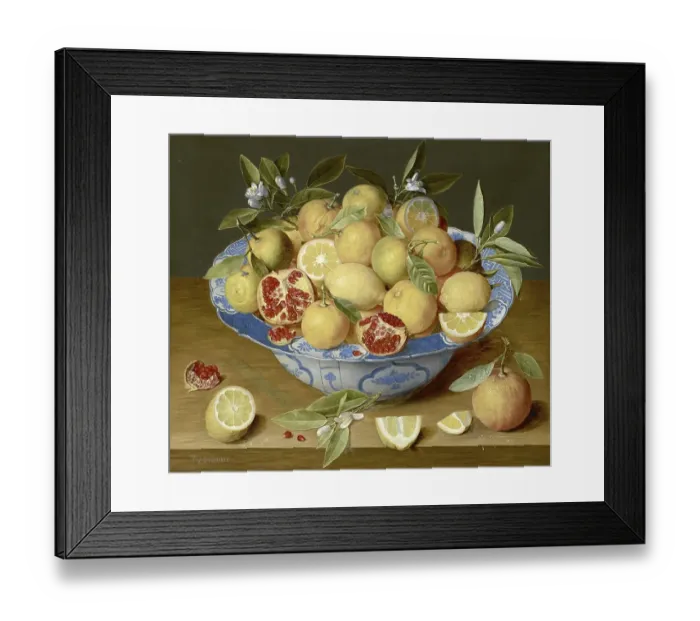 Framed Print : Still Life with Lemons, Oranges and a Pomegranate Framed Print : Still Life with Lemons, Oranges and a Pomegranate