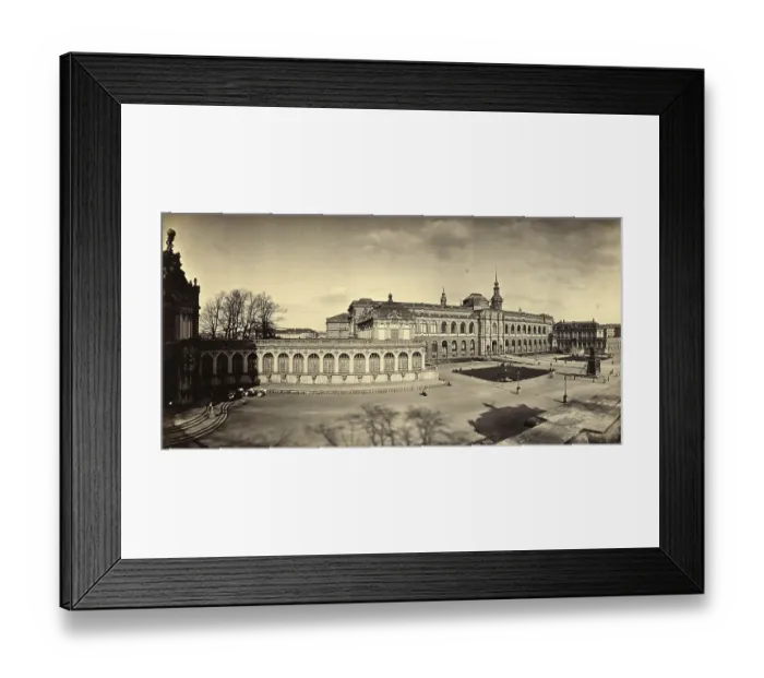 Framed Print : Panorama Views of the Zwinger in Dresden circa 1865