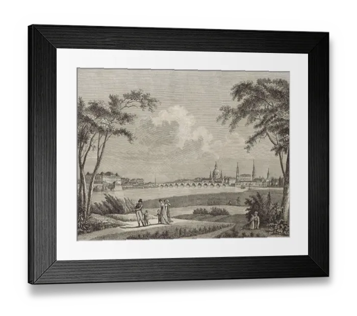 Framed Print : View of Dresden circa 1751, Saxony