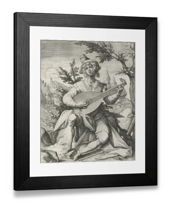 Framed Print : The Hermit Sanguinicus, from Sylvae Sacrae by Rafael Sadeler (c)