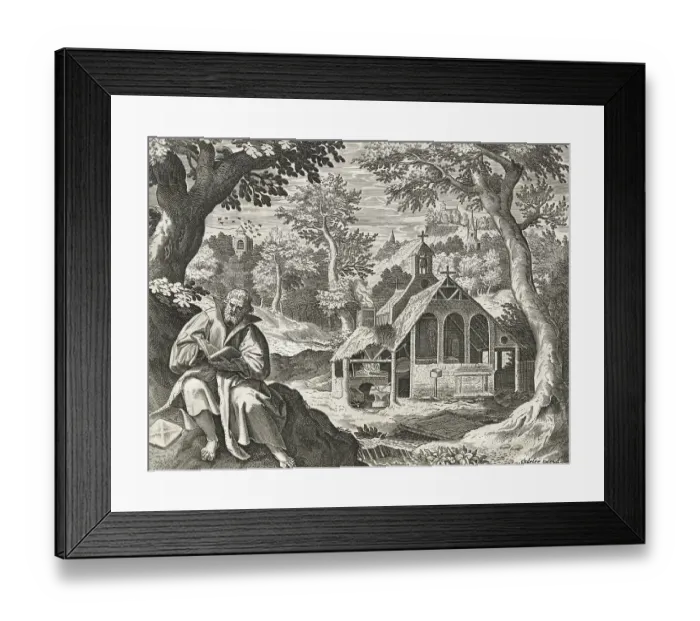 Framed Print : The hermit Apelles of Genoa, blacksmith Framed Print : The hermit Apelles of Genoa, blacksmith