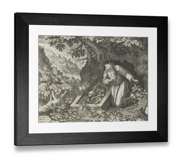 Framed Print : The Hermit Jacob, from Sylvae Sacrae by Rafael Sadeler (c)