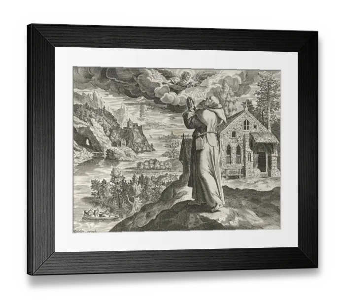 Framed Print : The Hermit Anub, from Sylvae Sacrae by Rafael Sadeler (c) Framed Print : The Hermit Anub, from Sylvae Sacrae by Rafael Sadeler (c)