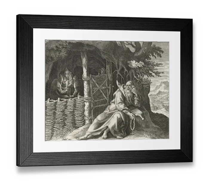 Framed Print : The Hermit Spiridion, from Sylvae Sacrae by Rafael Sadeler (c) Framed Print : The Hermit Spiridion, from Sylvae Sacrae by Rafael Sadeler (c)