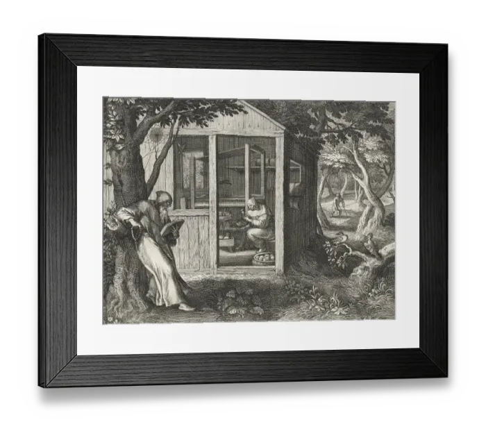 Framed Print : The Hermit (Palaemon), a hermit in the Thebais who lived in the 4th century