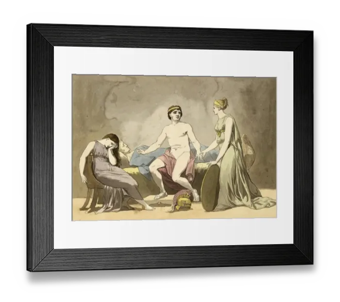 Framed Print : Thetis bringing arms to Achilles mourning the body of Patroclus