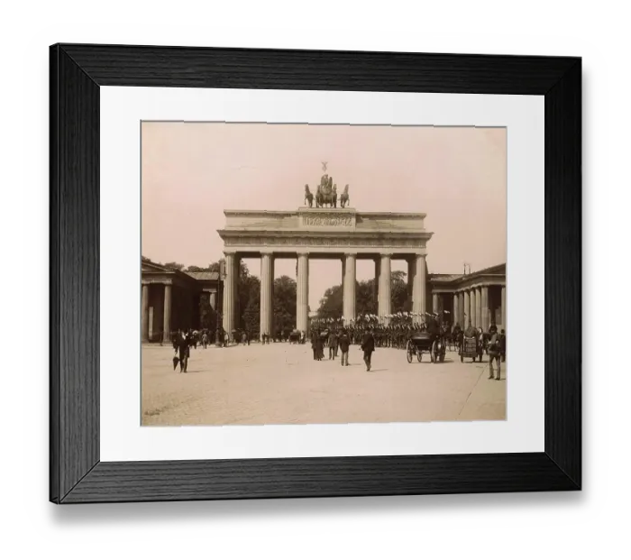Framed Print : Brandenburg Gate in Berlin, c. 1900