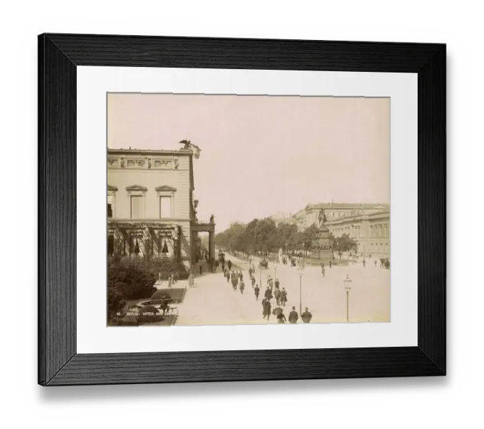 Framed Print : Street Scene in the Street Unter den Linden in Berlin