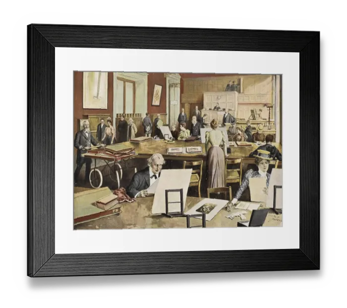 Framed Print : Reading Room of the Berlin Printers Cabinet Framed Print : Reading Room of the Berlin Printers Cabinet