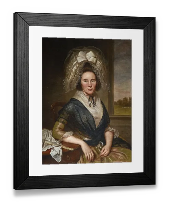 Framed Print : Rachel Leeds Kerr, Painting by Charles Willson Peale