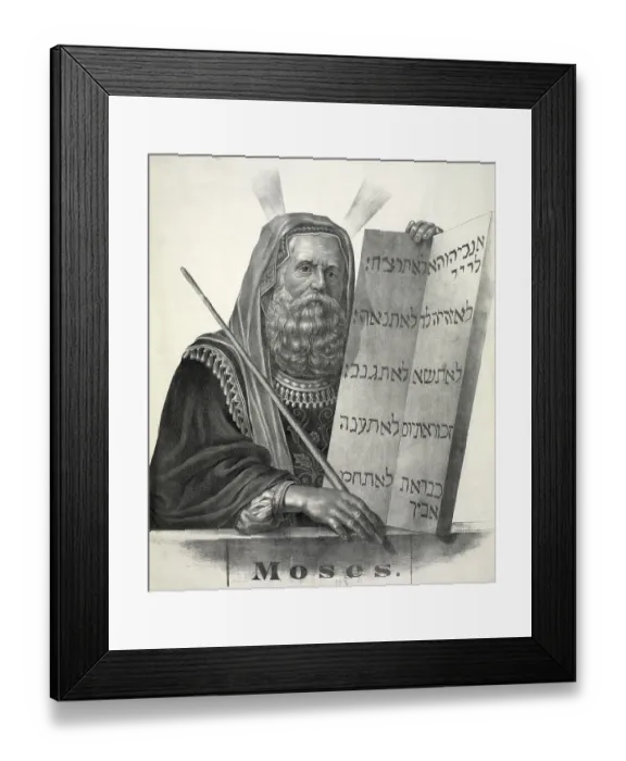 Framed Print : History of the Prophet Moses, Moses bust portrait Framed Print : History of the Prophet Moses, Moses bust portrait