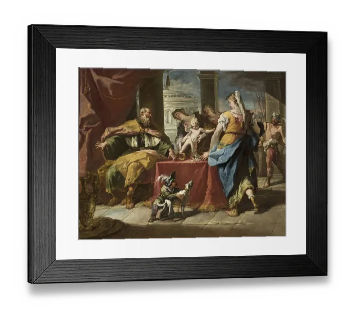 Framed Print : Story of the Prophet Moses, Moses tramples Pharaoh's crown