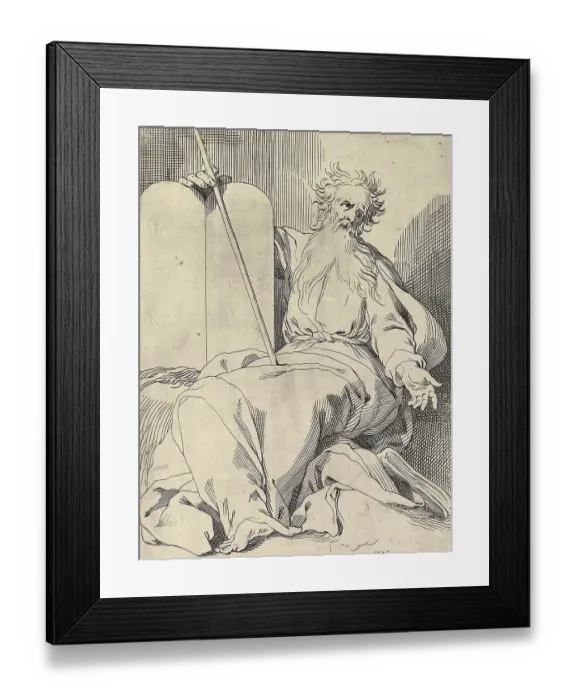 Framed Print : History of the Prophet Moses, Moses with the Tablets of the Law Framed Print : History of the Prophet Moses, Moses with the Tablets of the Law