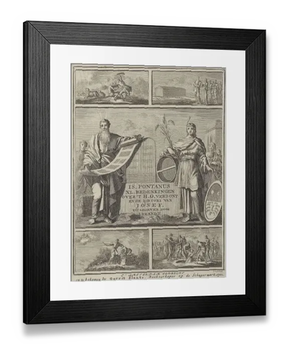 Framed Print : Story of the Prophet Moses, Moses with the Torah and Joseph with Three Ears of Corn Framed Print : Story of the Prophet Moses, Moses with the Torah and Joseph with Three Ears of Corn