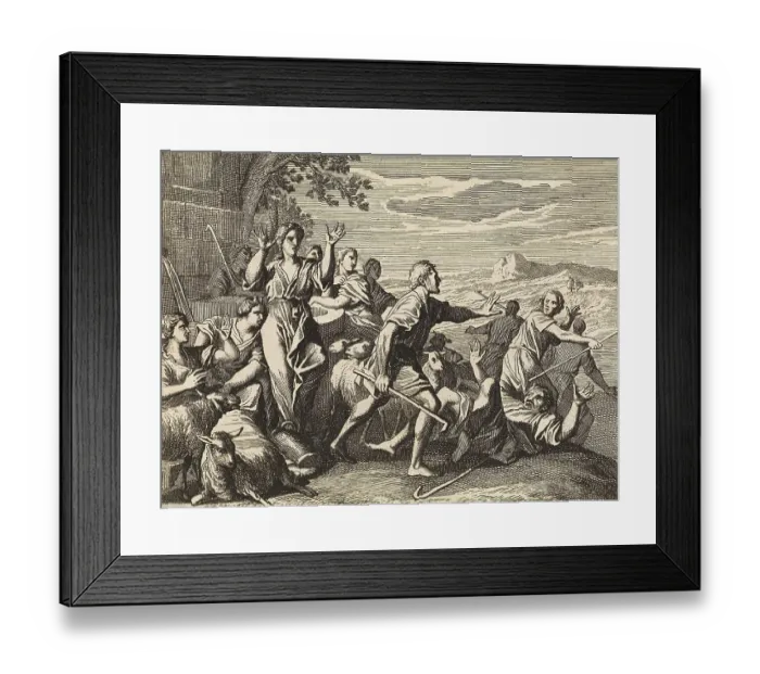 Framed Print : Story of the Prophet Moses, Moses and the Daughters of Reuel at the Well Framed Print : Story of the Prophet Moses, Moses and the Daughters of Reuel at the Well