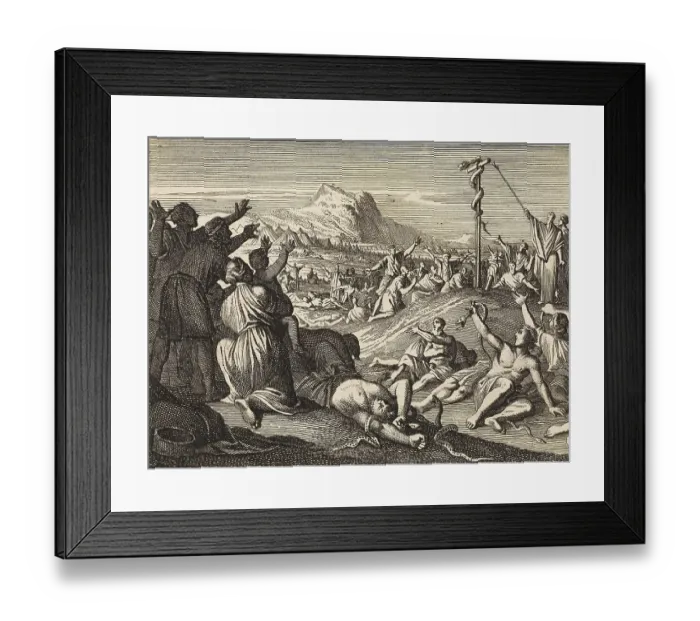 Framed Print : Story of the Prophet Moses, Moses and the Copper Serpent Framed Print : Story of the Prophet Moses, Moses and the Copper Serpent