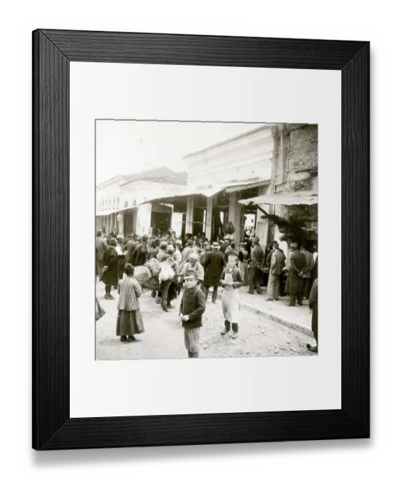 Framed Print : Street scene in Larissa, 1890, Greece Framed Print : Street scene in Larissa, 1890, Greece