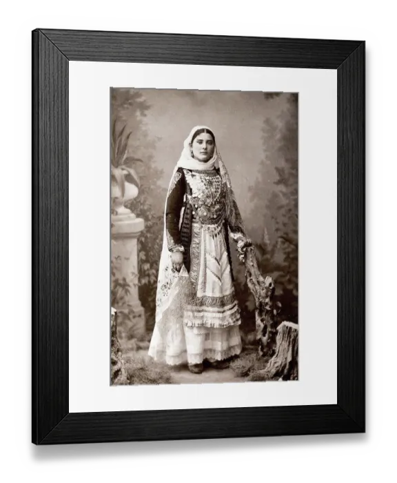 Framed Print : Gentlewoman from Athens in Sunday Dress Framed Print : Gentlewoman from Athens in Sunday Dress
