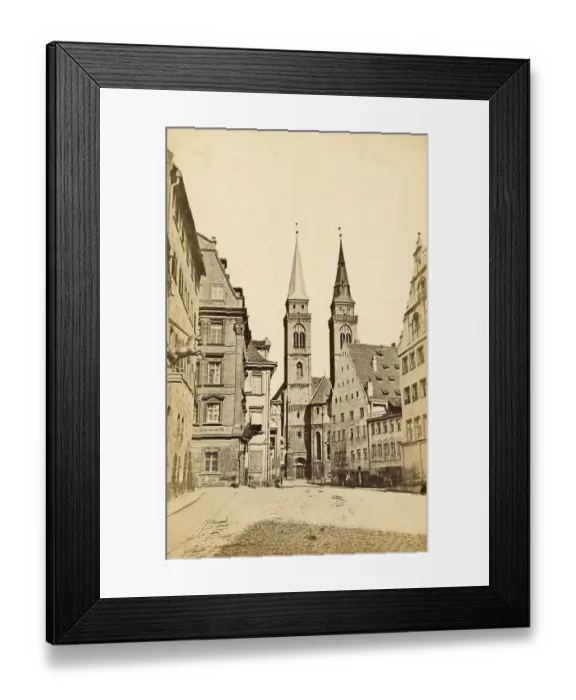 Framed Print : The Sebaldus Church in Nuremberg in 1870 Framed Print : The Sebaldus Church in Nuremberg in 1870
