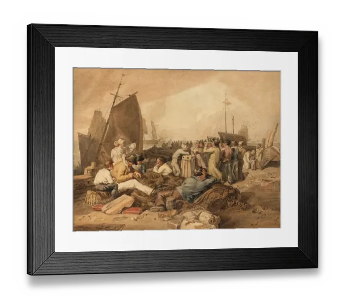 Framed Print : People waiting with luggage at Dover Pier Framed Print : People waiting with luggage at Dover Pier