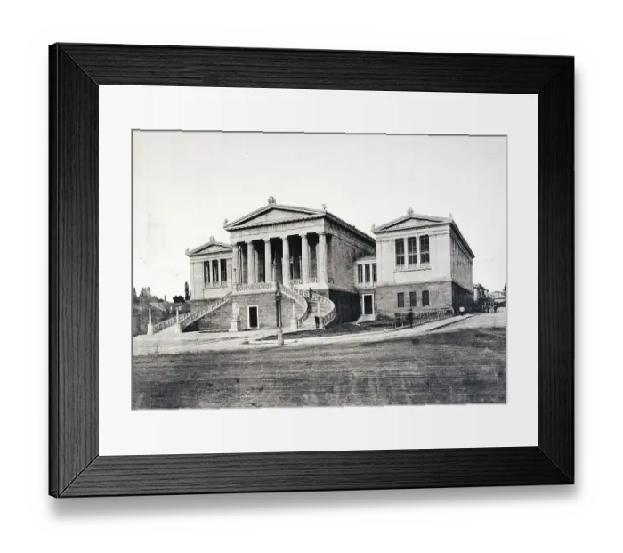 Framed Print : National Library in Athens, c. 1880 Framed Print : National Library in Athens, c. 1880