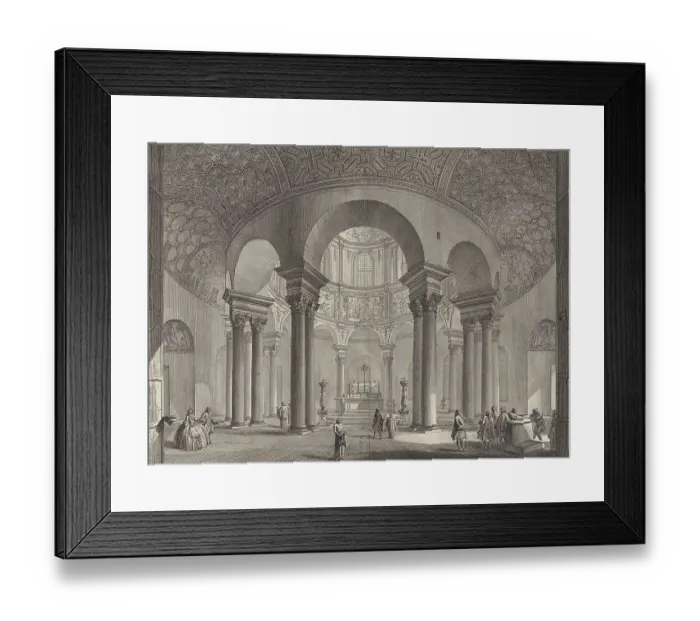 Framed Print : Ancient Rome, View of the interior of the tomb of St Constantia built by Constantine the Great