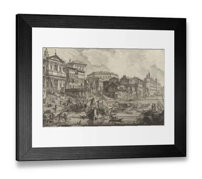 Framed Print : Ancient Rome, Porto di Ripetta