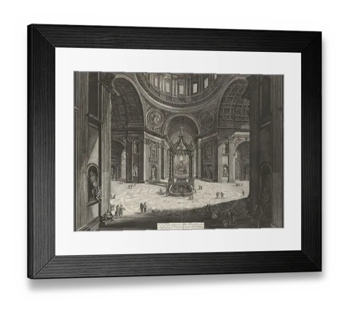 Framed Print : Ancient Rome, the interior view of St Peter's Basilica in the Vatican Framed Print : Ancient Rome, the interior view of St Peter's Basilica in the Vatican