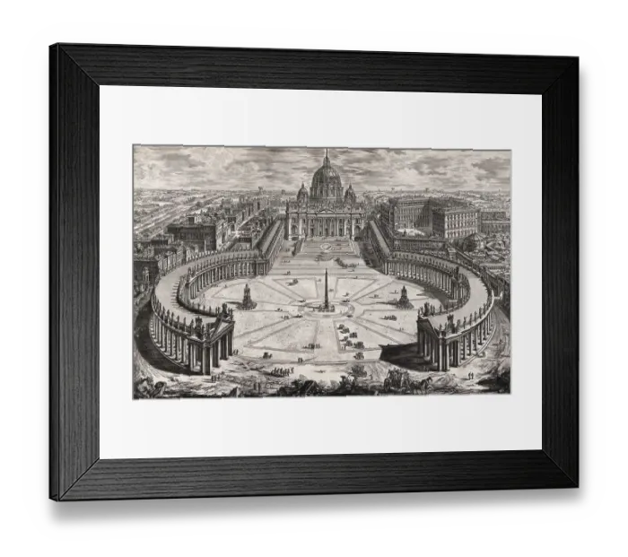 Framed Print : Ancient Rome, View of the famous Vatican Basilica