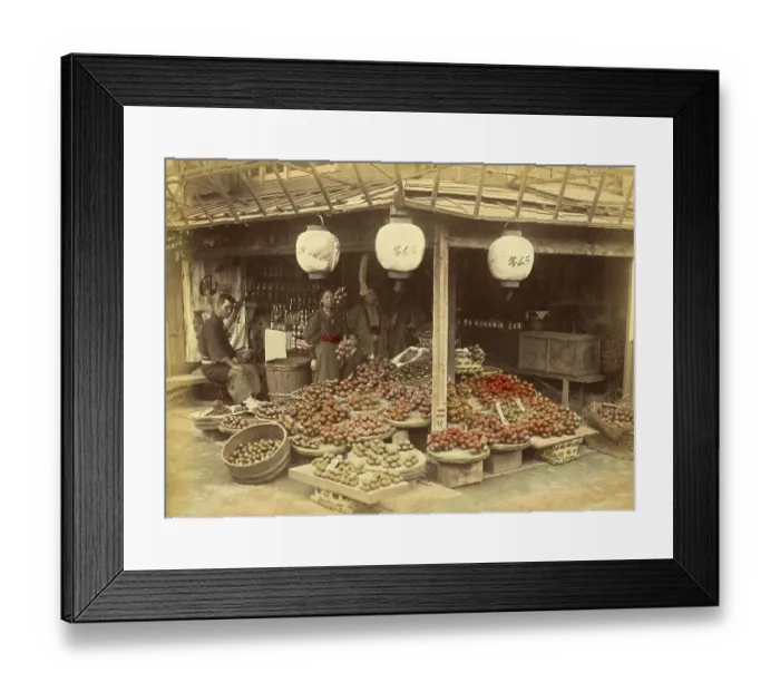Framed Print : Shop for fruits, vegetables and other foodstuffs Framed Print : Shop for fruits, vegetables and other foodstuffs