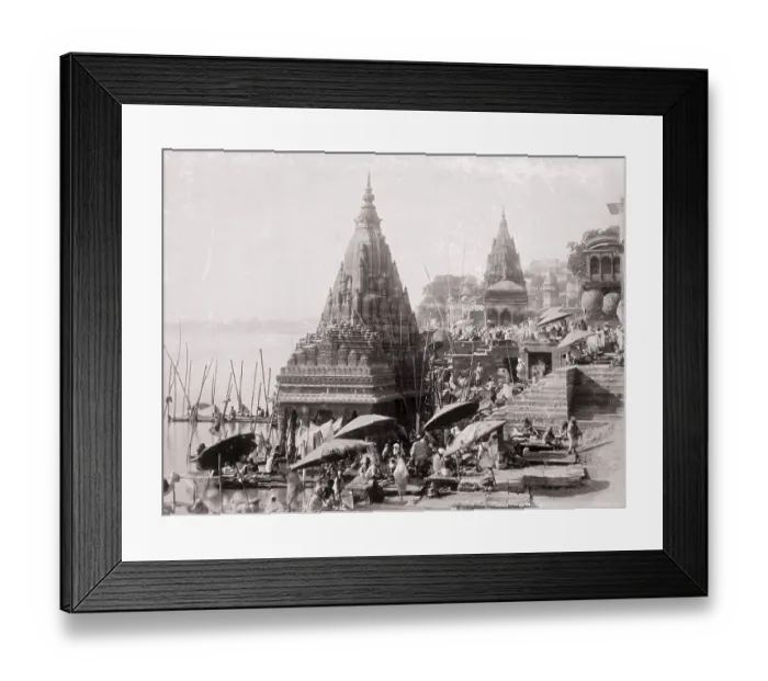 Framed Print : Benares, Temple of Tarhishwara or Fountain of Manikarankia Framed Print : Benares, Temple of Tarhishwara or Fountain of Manikarankia