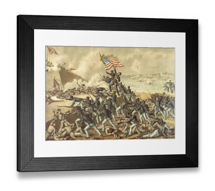 Framed Print : Fort Wagner or Battery Wagner was a beach fortification on Morris Island