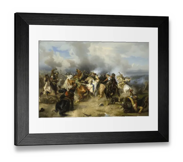 Framed Print : Death of Gustav II Adolf (19 December 1594) (16 November 1632) of the House of Wasa