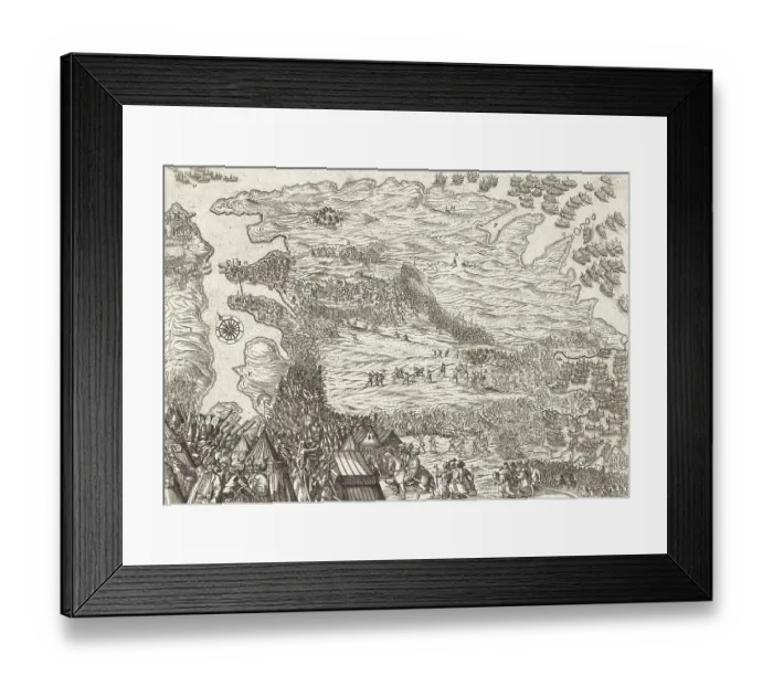 Framed Print : The Turkish army goes ashore in Malta Framed Print : The Turkish army goes ashore in Malta