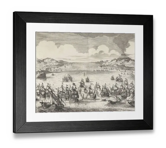 Framed Print : Naval Battle of Augusta during the Dutch War