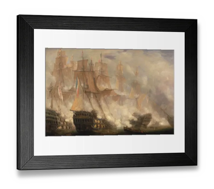 Framed Print : The Battle of Trafalgar on 21 October 1805 was a naval battle between British