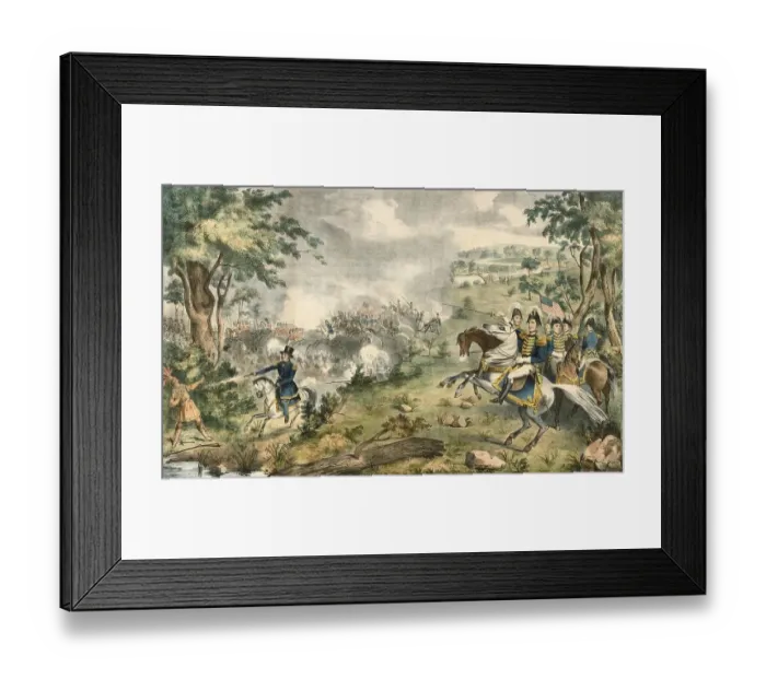 Framed Print : The Battle of the Thames River Framed Print : The Battle of the Thames River