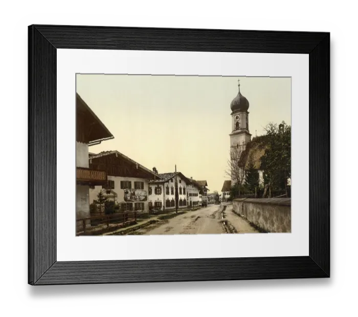 Framed Print : Oberammergau in Bavaria, c. 1890