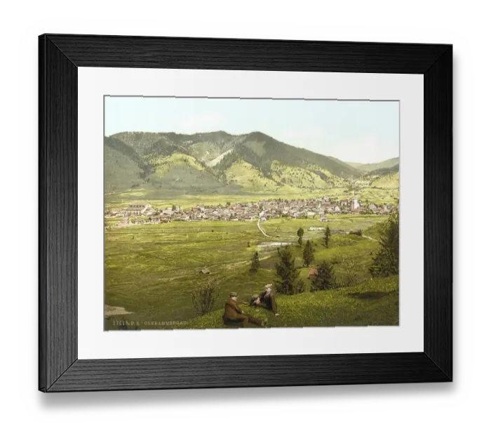Framed Print : Oberammergau in Bavaria, c. 1890 Framed Print : Oberammergau in Bavaria, c. 1890